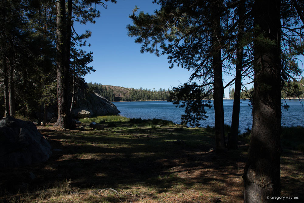 Camping area on the north side of Blue Lake