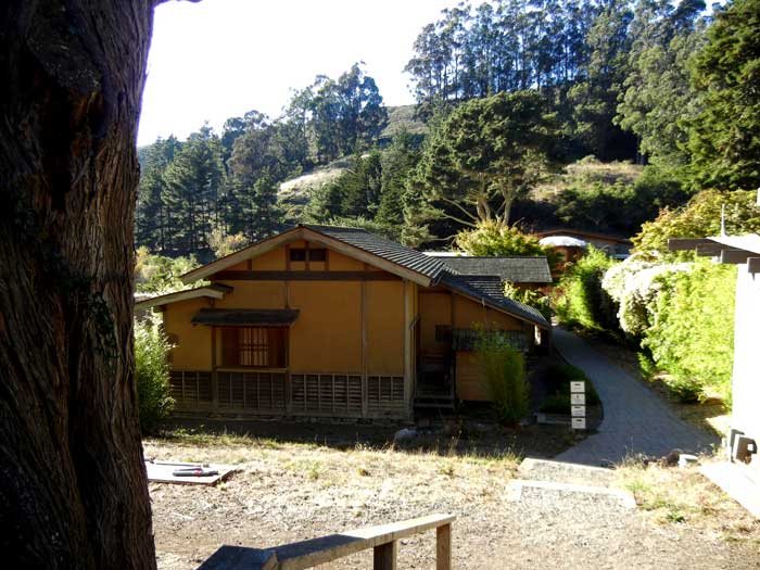 A Japanese style tea house, built entirely with hand tools, located right in front of the old apprentice quarters