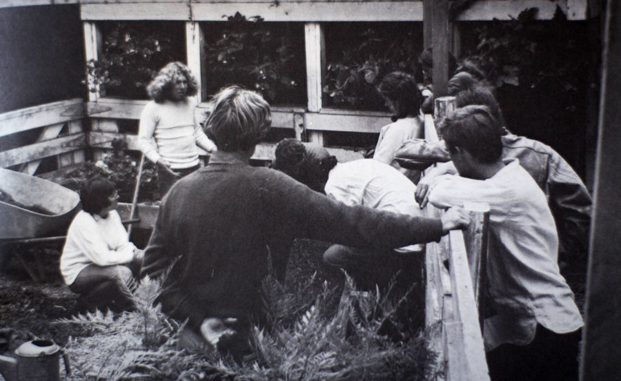 A scene at Green Gulch Farm in 1972