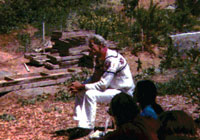 Alan Chadwick at an Event at the Saratoga Community Garden